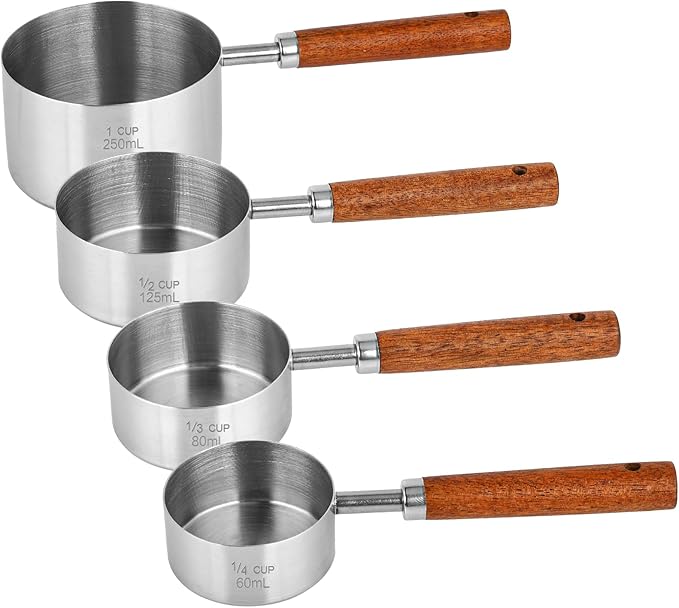 4 Pcs Dog Food Scoop Measuring-Cup, 1 Cup, 1/2 Cup, 1/3 Cup, 1/4 Cup, Stainless by Welcometobuy%EF%BC%81