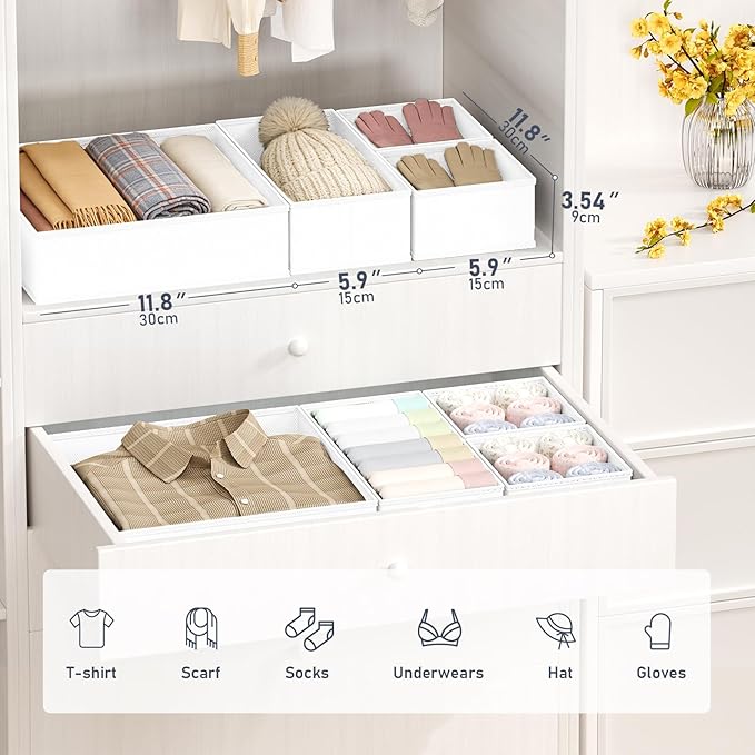 DIMJ Drawer Organizer Clothes - Image 3