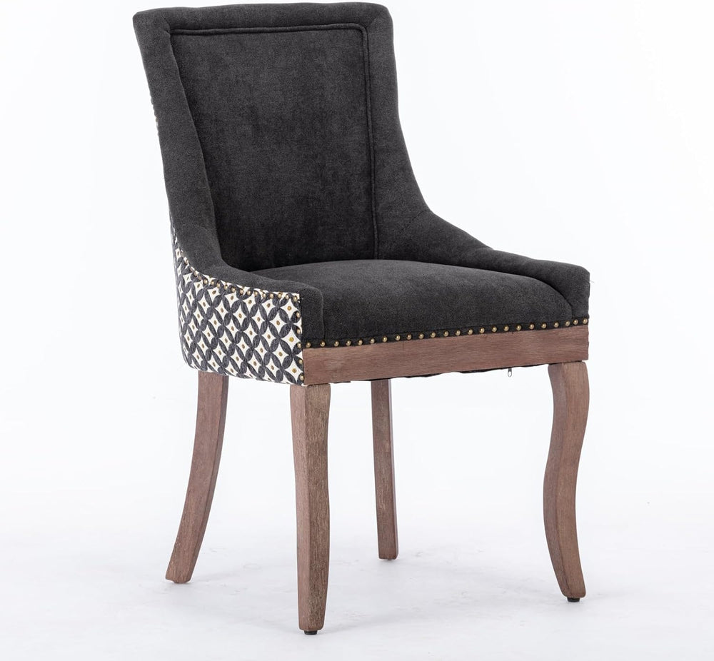 Ball & Cast Mid-Century Upholstered Dining Chairs Set of 2, Thickened Fab...