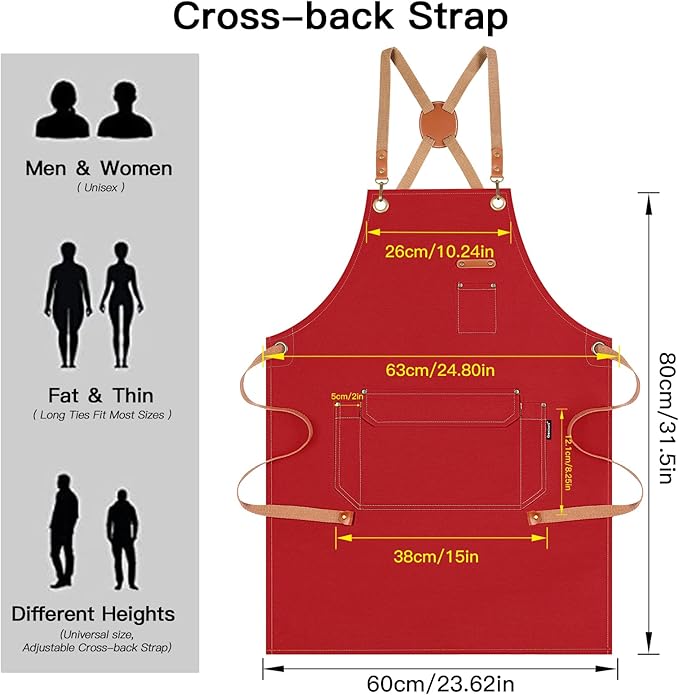 Genixart Chef Apron for Men Women - Image 4