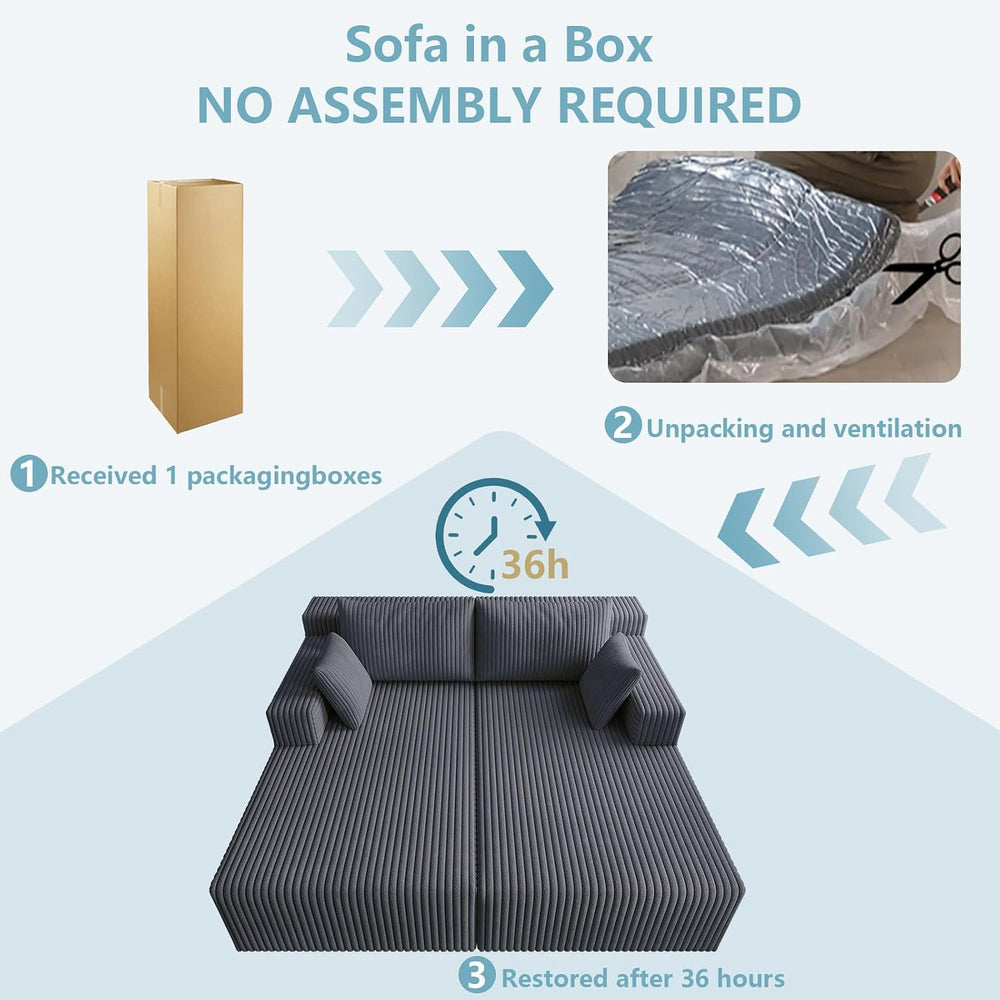 LUCKHAO 71" Oversized Chaise Lounge Chair,Sectional Double Lounge Chaise...