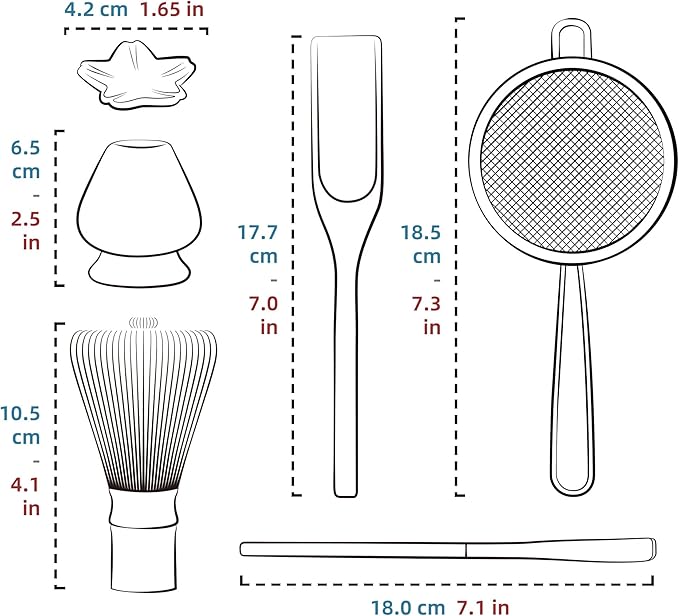 TEANAGOO Matcha Whisk Set, 6-PCS Traditional Starter Set, 100 Prongs Whisk - Image 7