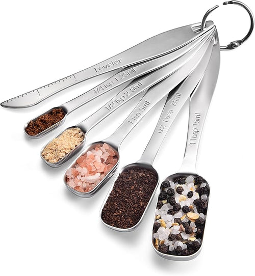 18/8 Stainless Steel Measuring Spoons: Doosu Heavy Duty Rectangular Spoon by Doosu