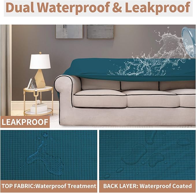 Easy-Going 100% Waterproof Loveseat Couch Cover, Dual Waterproof Sofa Cover - Image 3