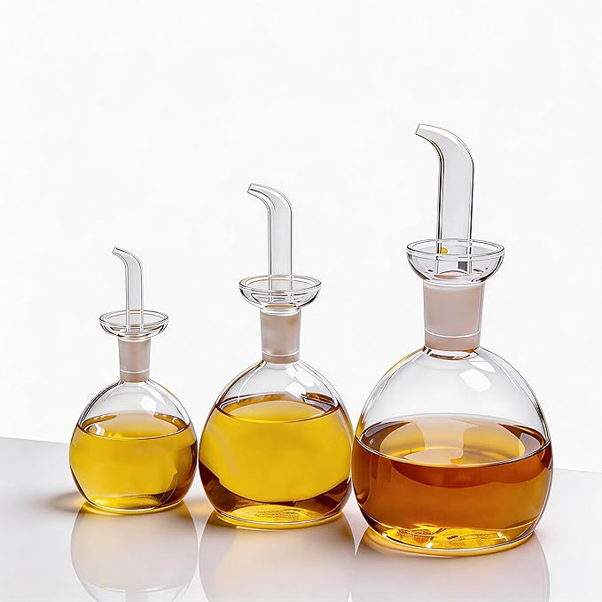 ELETON Cylindrical 16 oz Olive Oil Dispenser Bottle Glass - Image 9