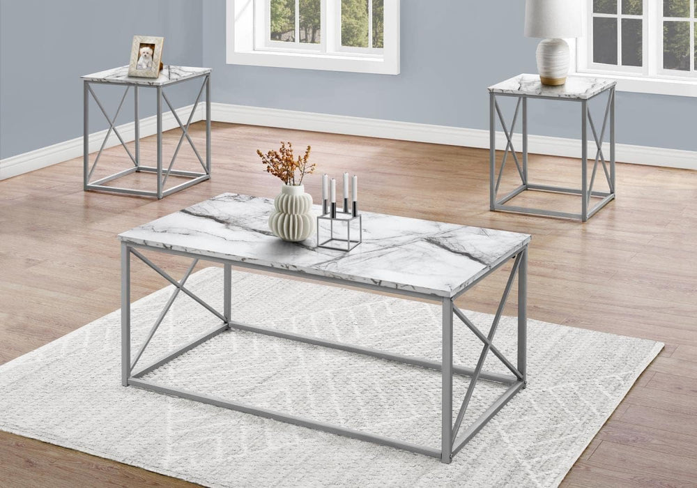 Monarch Specialties I 7953P Table Set, 3pcs Set, Coffee, End, Side, Accent, L...