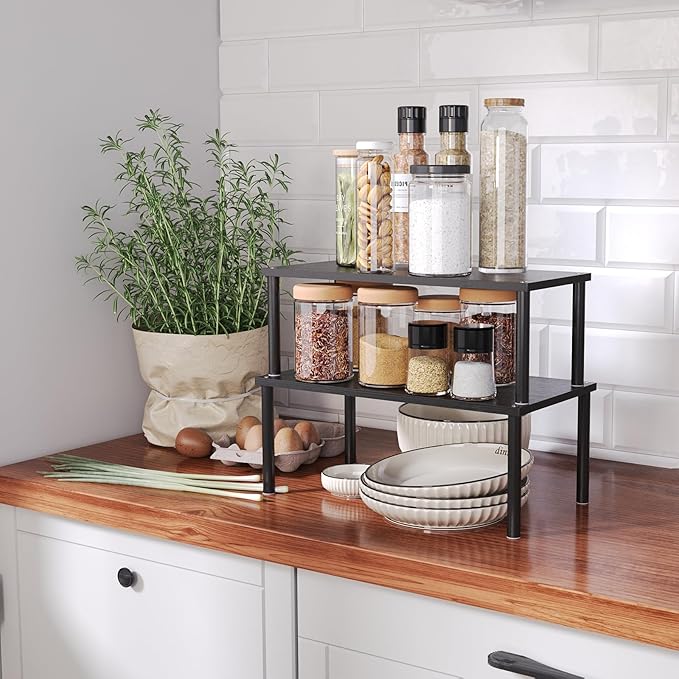 VERTORGAN Cabinet Organizer Shelf, Kitchen Counter Shelves, Bamboo Spice Rack - Image 5