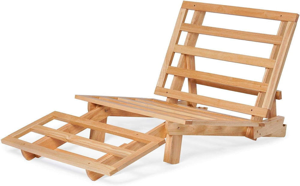 Nirvana Futons Twin Tri-Fold Wood Futon Sofa Bed Lounger Frame - (Space Saver...
