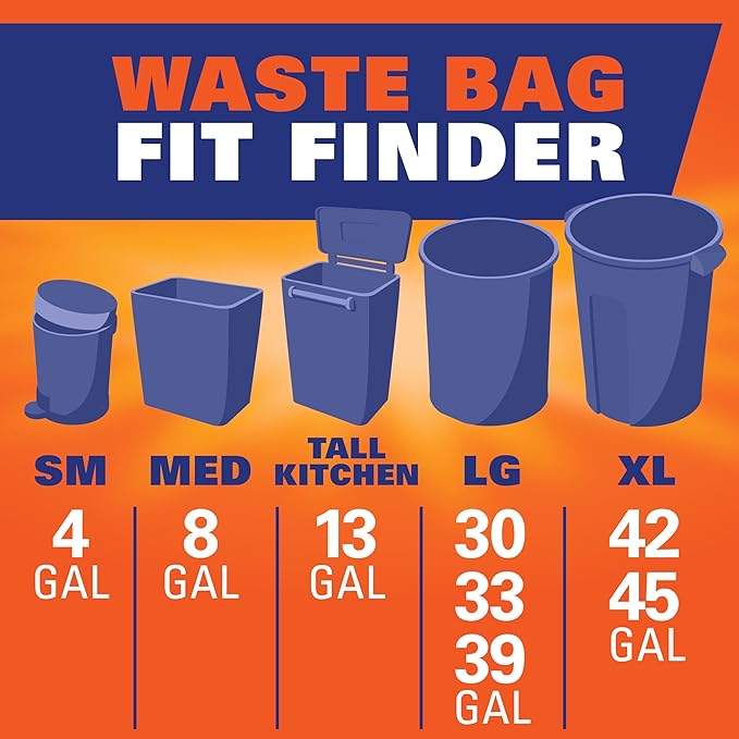 Hefty Strong Tall Kitchen Trash Bags, 13 Gallon - Image 7