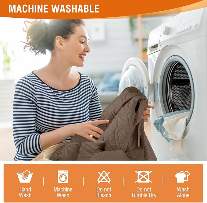 VANSOFY Waterproof Recliner Couch Covers, Sofa Covers 1-Piece Washable - Image 5