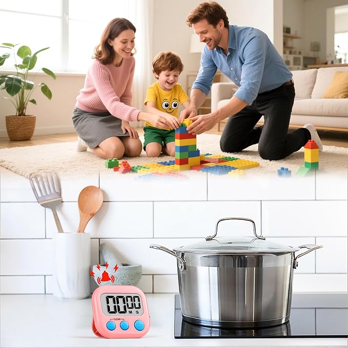 Timer for Kids Teachers Supplies Digital Kitchen Timers for Cooking Large - Image 3