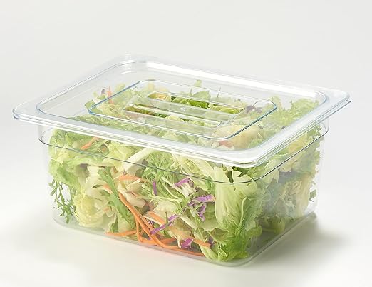 CURTA 6 Pack NSF Food Pan Cover, 1/2 Size Clear Polycarbonate Lid - Image 3