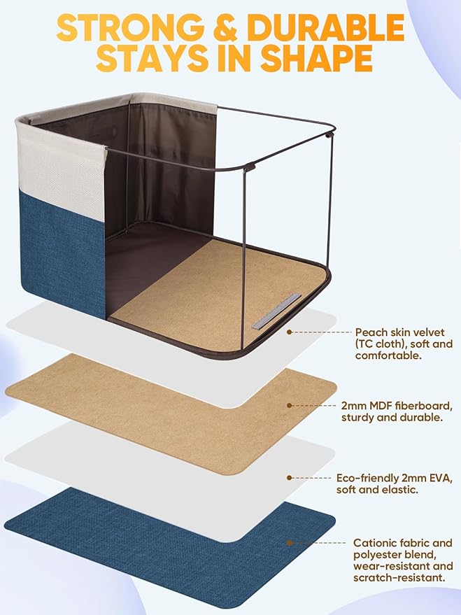 BALEINE 4 Pack Fabric Closet Storage Bins - Image 3