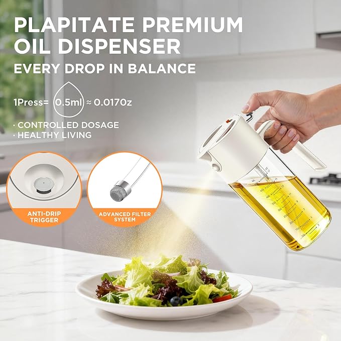 PLAPITATE 2Pcs 17oz Premium Olive Oil Sprayer - Image 2
