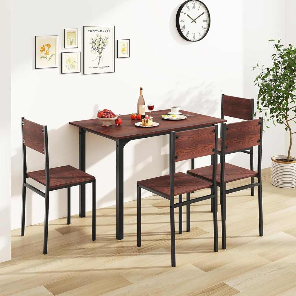 Tangkula Dining Table Set for 4, Modern Table and Chairs Set of 4 for Kitchen...
