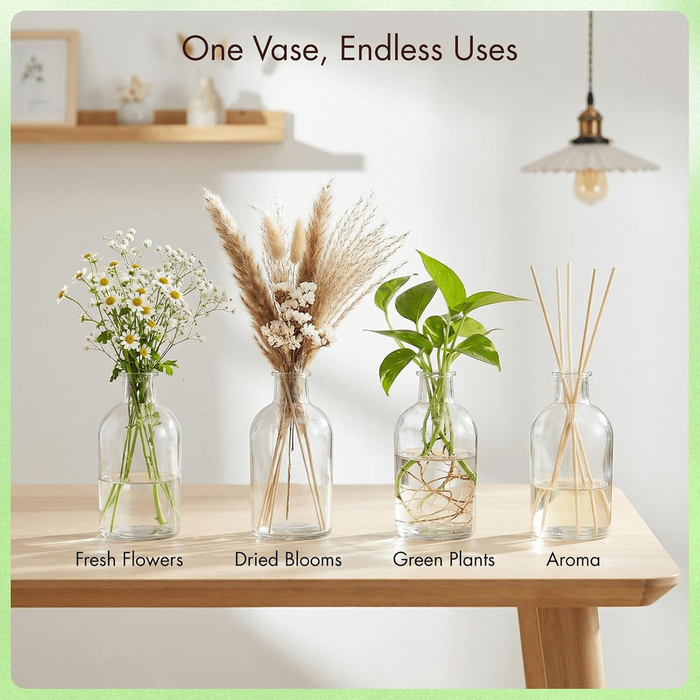 YOUEON 16 Pack Clear Glass Bud Vases, Small Bud Vases in Bulk, Glass Flower V...