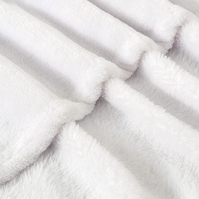 BEDELITE Fleece Blanket Twin Size White Throw Blanket - Image 7