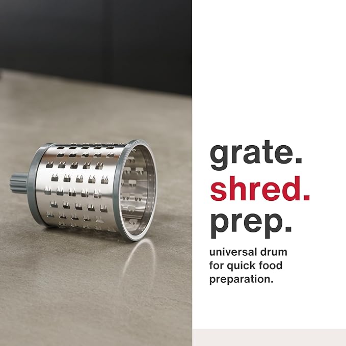 Zyliss E900059 Universal Drum Grater, Stainless Steel, Grating Apples,