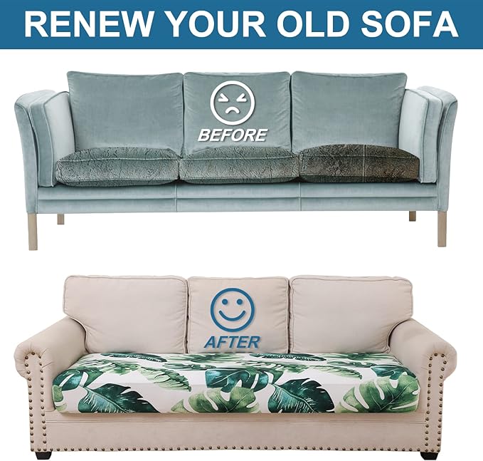 Smiry Printed Couch Cushion Covers, Stretch Soft Couch Covers - Image 8