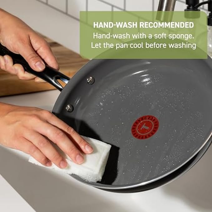T-Fal Preserve Ceramic Nonstick Frying Pan 2-Pc Set, 8.5" & 11", Oven Broiler - Image 7