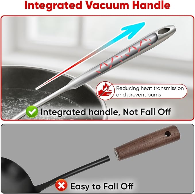 Newness 9 Pcs Cooking Utensils Set, 304 Stainless Steel Kitchen Utensils Set - Image 5