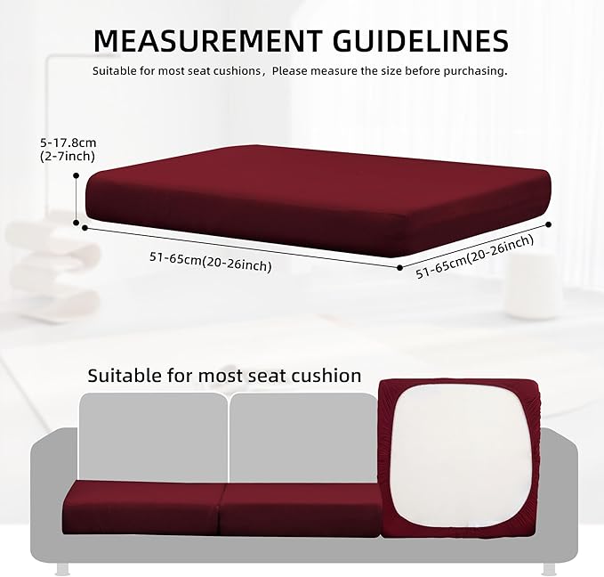 12Pcs Outdoor Cushion Covers, Patio Cushion Covers, Stretch Elastic Slipcovers - Image 2