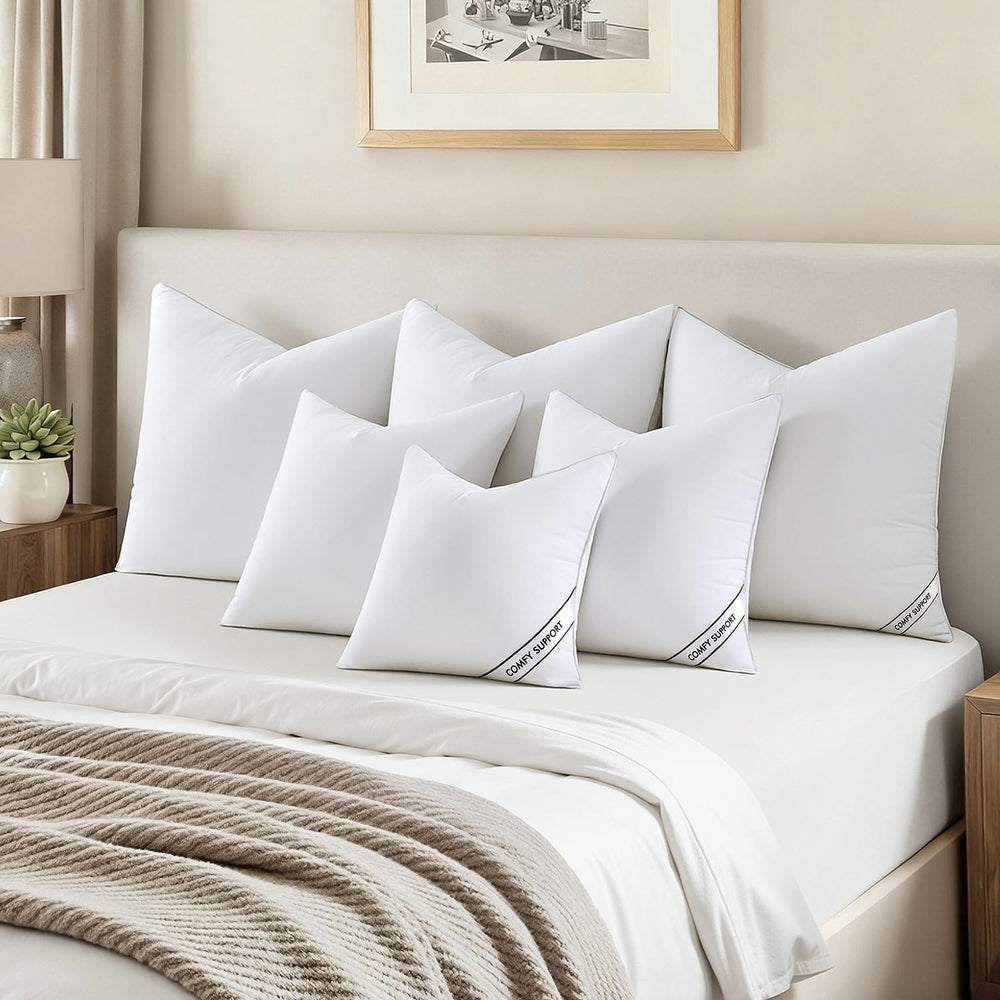 MIULEE 26x26 Pillows Inserts Pack of 2, Down Alternative Virgin Filling