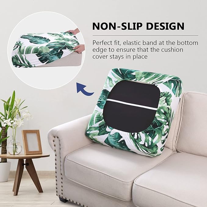 hyha Printed Couch Cushion Covers, Floral Sofa Covers Washable - Image 3
