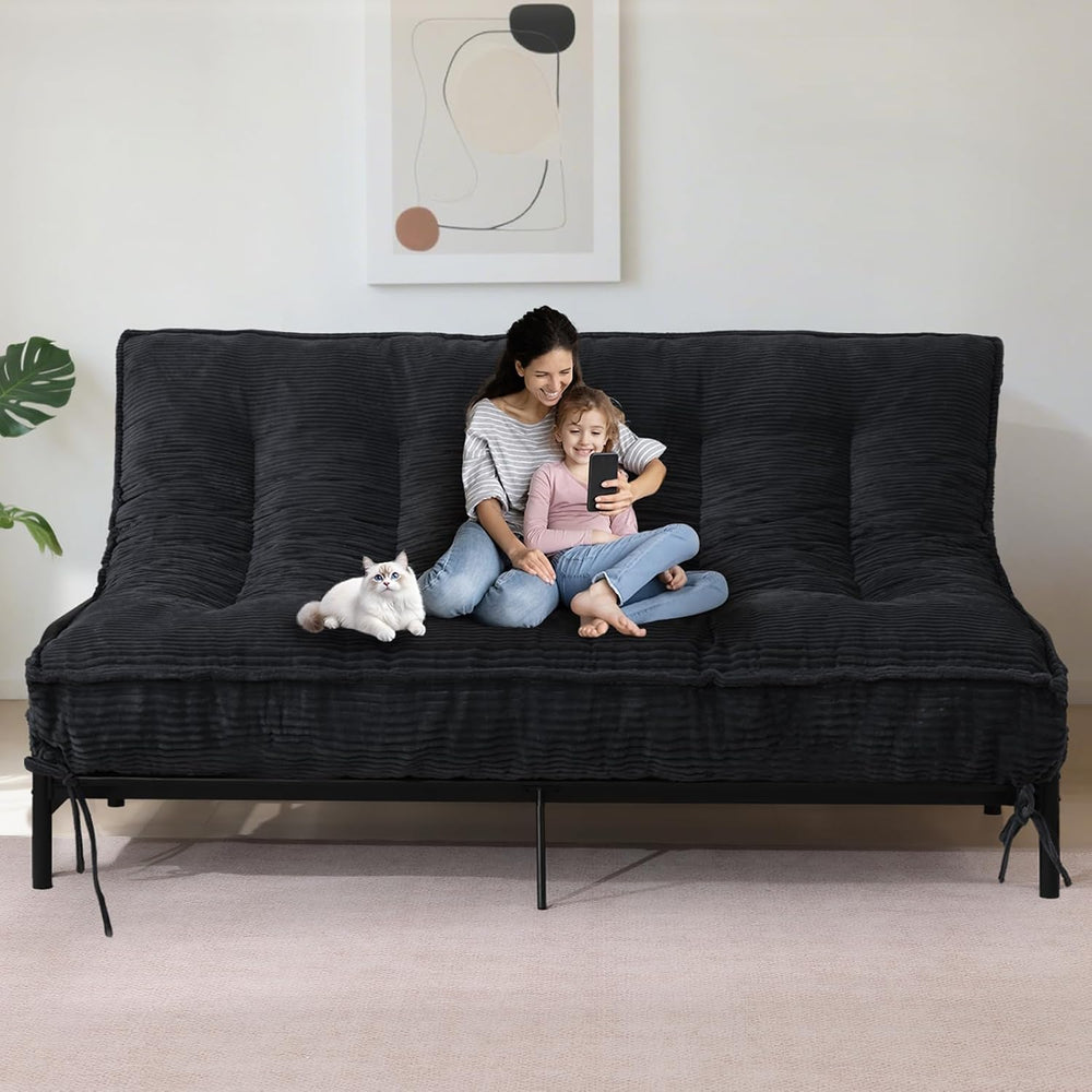 JUIKURY 8" Futon Mattress Queen Size, Thick Futons Sofa Couch Bed Sleepe...