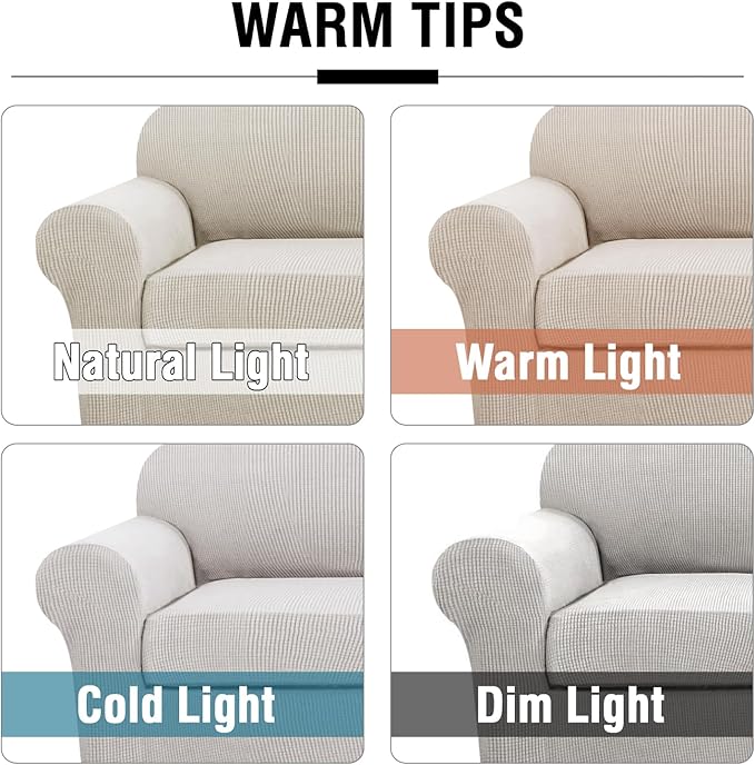 H.VERSAILTEX 4 Piece Stretch Sofa Covers - Image 3