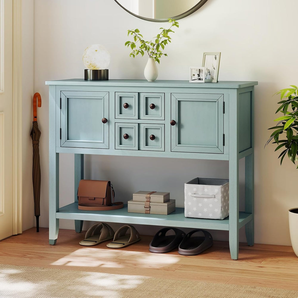 Giantex Sideboard Buffet Cabinet with Storage, 42’’ Wood Credenza, Accent Cof...