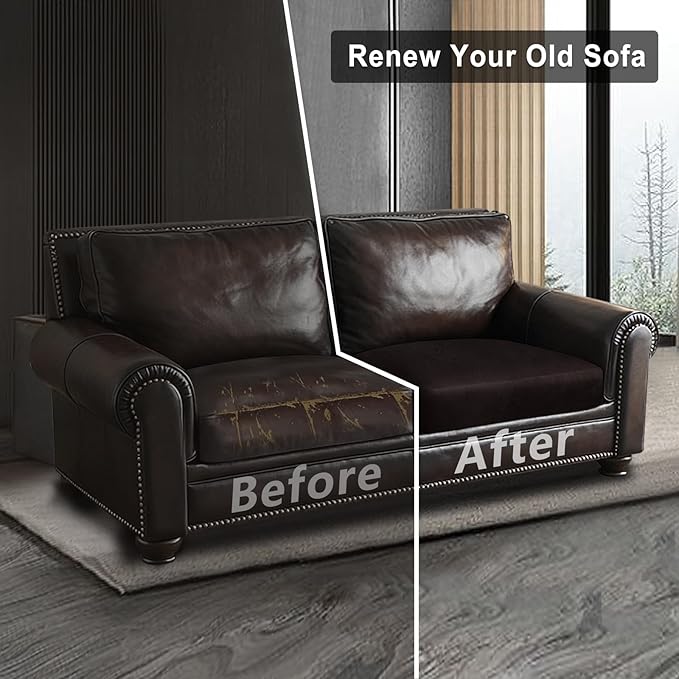 Leather Look Couch Cushion Covers Sofa Seat Slipcovers Sets Couches Furniture - Image 7