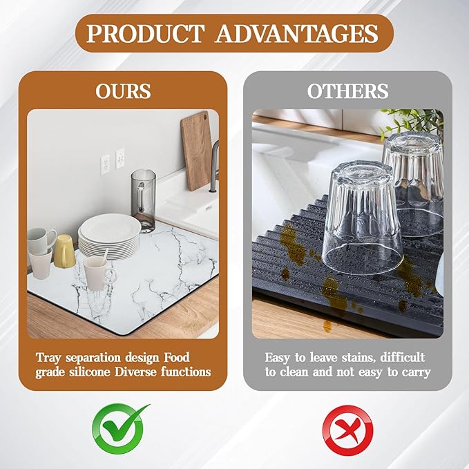 Dish Drying Mats for Kitchen Counter - Image 6