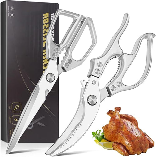 2 Pack Kitchen Shears, Heavy Duty Poultry Shears by ProudMoore