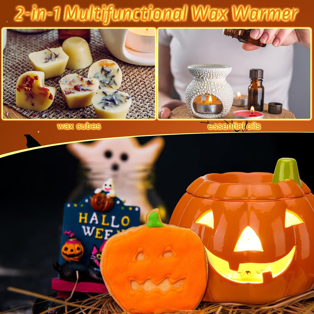 Glooglitter Halloween Pumpkin Wax Warmer Electric Candle Melts Gifts