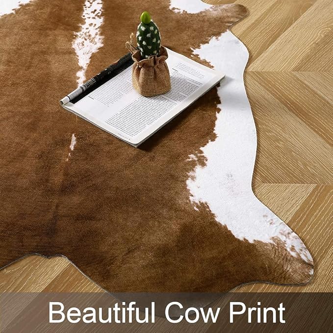 AROGAN Premium Faux Cowhide Rug 110 x70 cm/3.6 x 2.3 feet, Durable and Large - Image 7