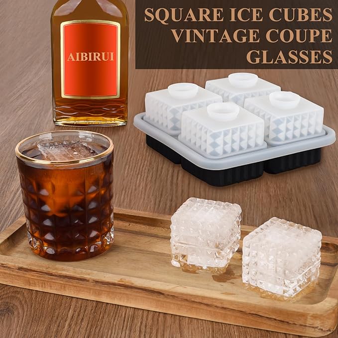 2-Inch Whiskey Ice Cubes Mold, Silicone Ice Cube Trays - Image 7