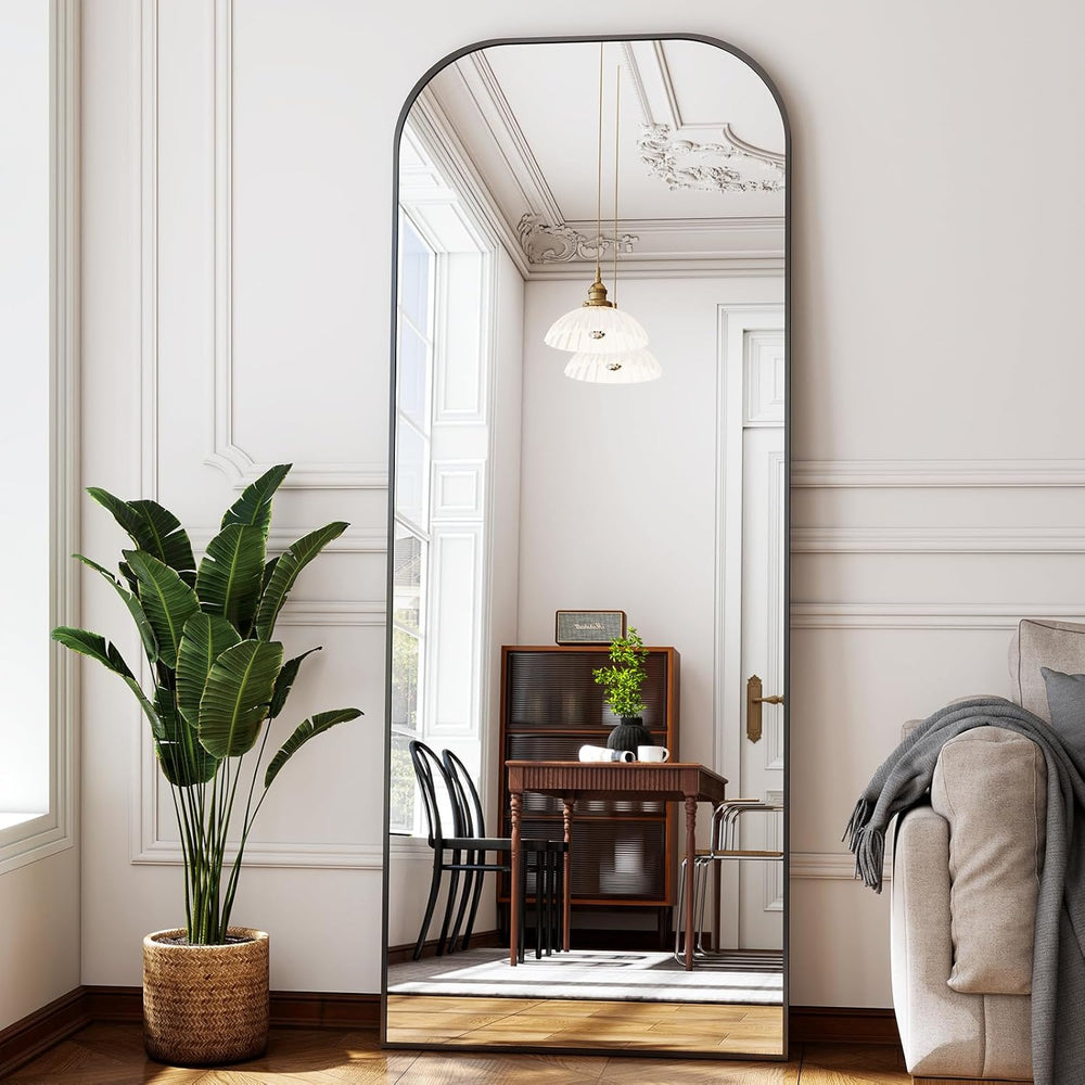 56x21 Inch Full Length Mirror - Large Floor Standing & Wall Mountable Ful...