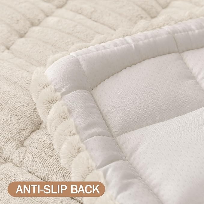 Smiry Couch Cover for Dogs Washable, Non Slip Fuzzy Pet Couch Covers for 3 - Image 10