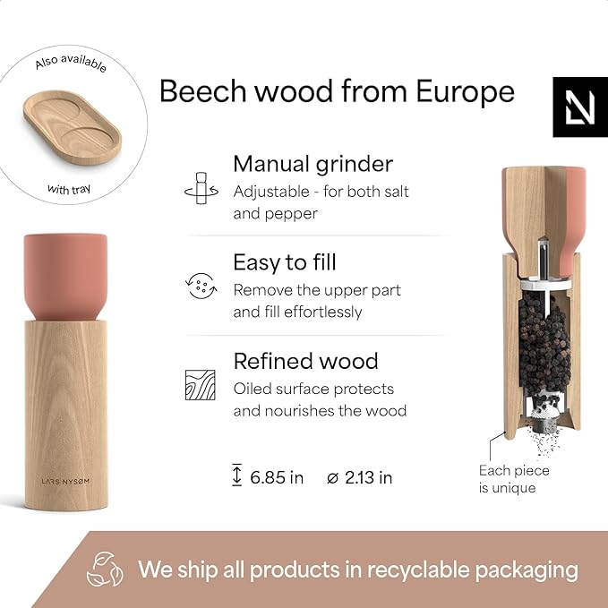 LARS NYSØM Wooden Salt and Pepper Grinder Set Manual - Image 4