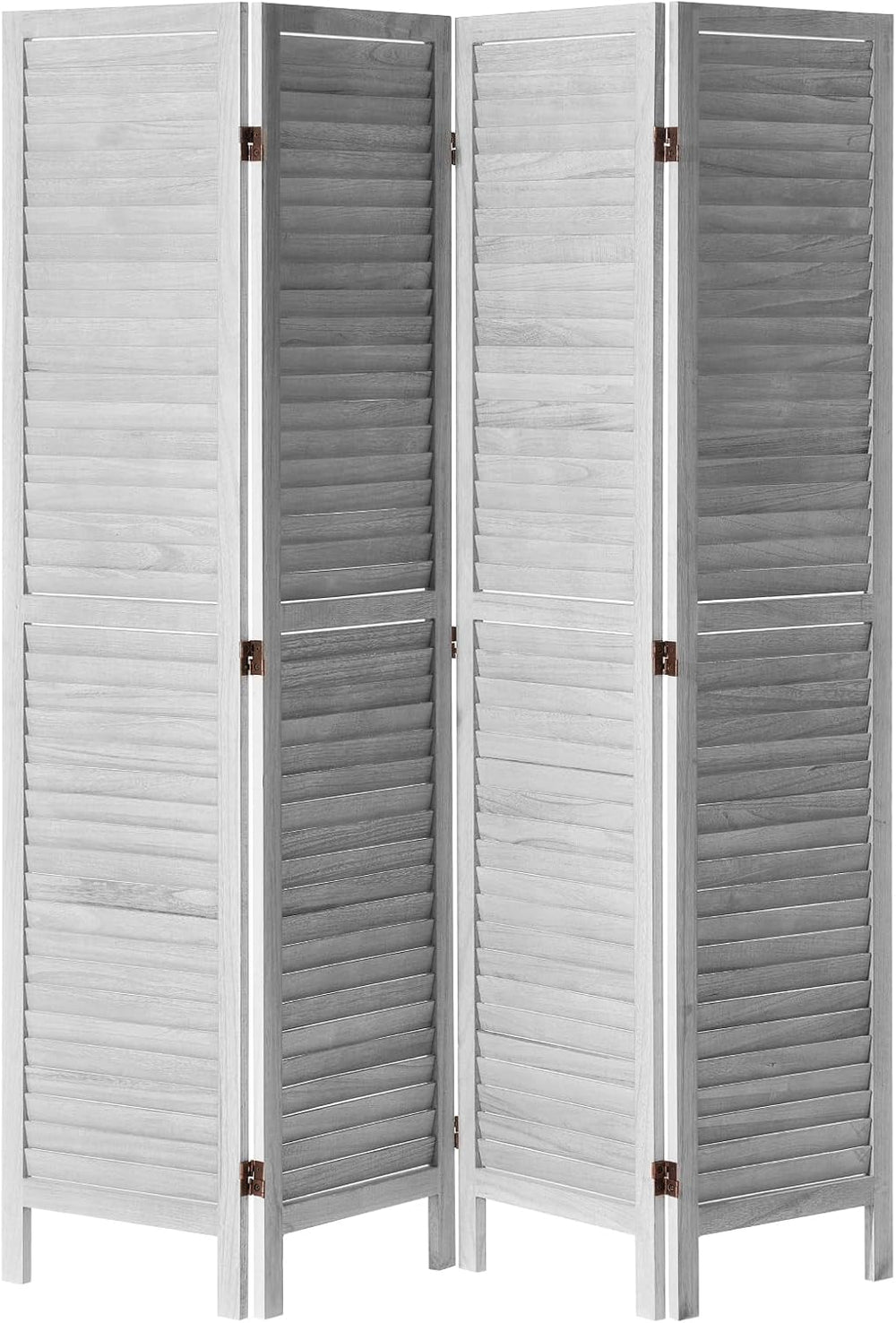 VEVOR Wood Room Divider, 4 Panel Folding Privacy Screen, Indoor Wooden Partit...