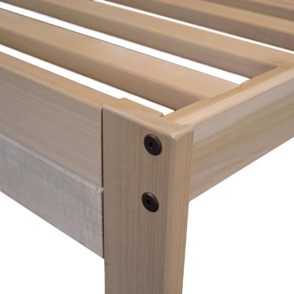 KD Frames Nomad Platform Bed - Full Bed Frame - Unfinished Wood Bed Frame - M...