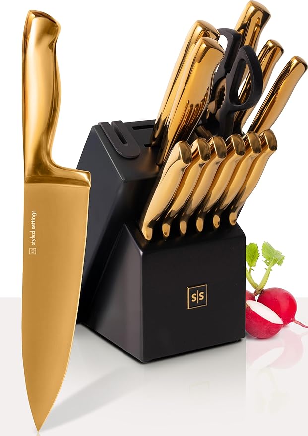 Styled Settings Gold Knife Set by STYLEDSETTINGS