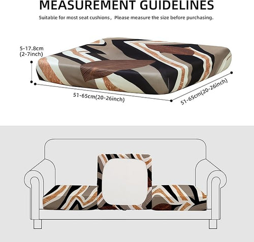 8Pcs Outdoor Cushion Covers, Patio Cushion Covers, Stretch Elastic Slipcovers - Image 2