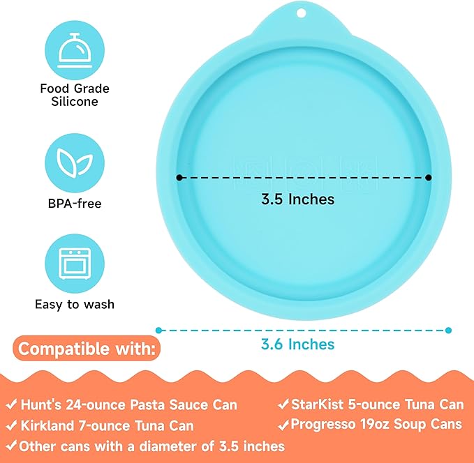 4PCs 3.5-inch/8.2cm Silicone Can Lids, Food Sealing Lids - Image 2