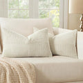 MIULEE Beige Decorative Lumbar Throw Pillow Covers 12x20 Inch by MIULEE