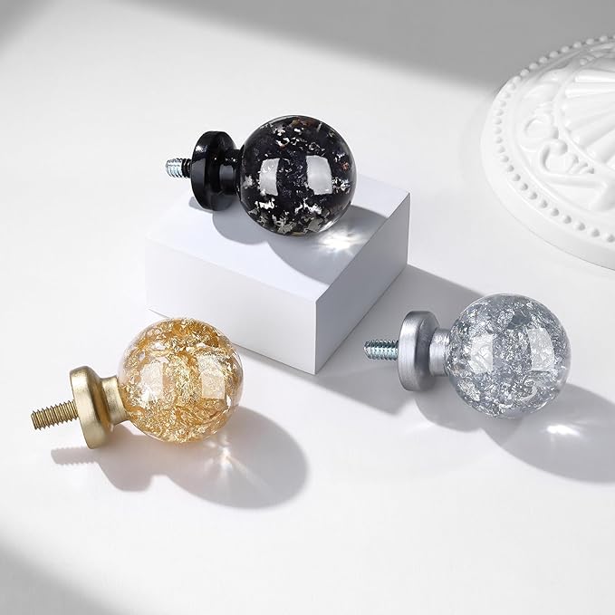 Paper Towel Holder Countertop Silver, Unique Silver Ball Decor, Brass Paper - Image 2