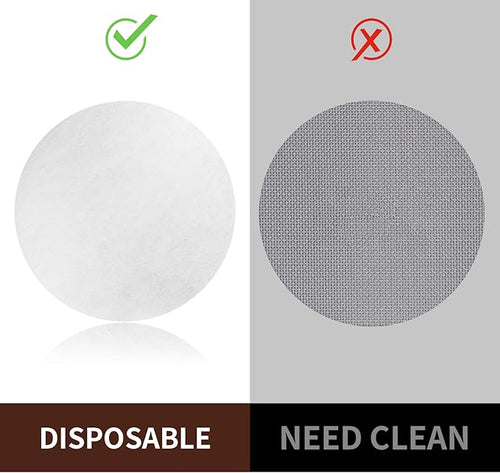 1000 Pcs Coffee Paper Filter for Espresso Coffee Maker, 53 mm Unbleached - Image 2