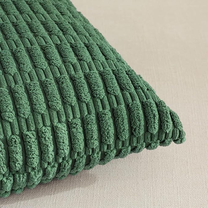 Fancy Homi 4 Packs Green Decorative Throw Pillow Covers 18x18 Inch - Image 4