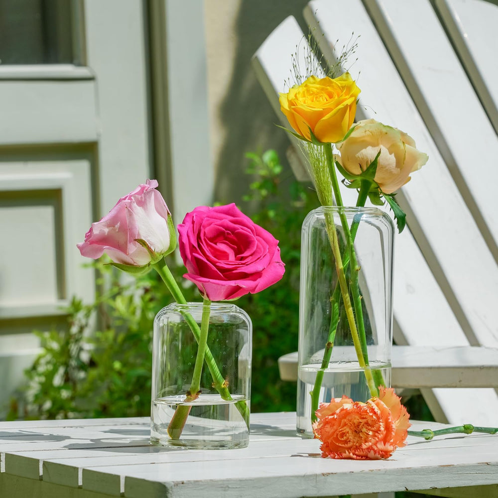 Glass Bud Vases Set of 24 - Clear Flower Vases for Centerpieces, Small Glass ...